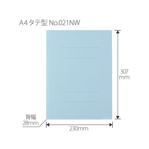プラス フラットファイル厚とじ ノンステッチ A4タテ ロイヤルブルー F876628-79-111-イメージ3