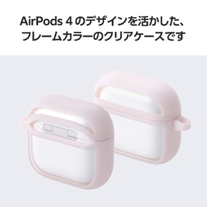 エレコム AirPods (第4世代)用TOUGH SLIM LITE ケース フレームカラー ピンク AVA-AP06TSLFCPN-イメージ5
