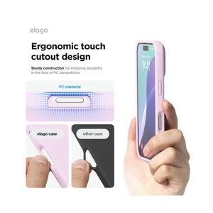 elago iPhone16Pro用シリコンケｰス ライトライラック EL_IPRCSSCS3_LL-イメージ7