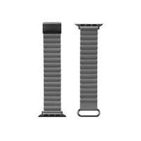 PGA Apple Watch 49/46/45/44/42mm用PUレザーマグネットバンド グレー PGAW49MG04GY