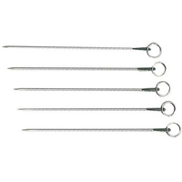 エスコ 185mm バーベキュー丸串 ステンレス製 5本 FCD568Y-EA912GA-23