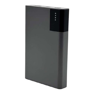 ラスタバナナ Type-C1ポート/USB-A1ポート モバイルバッテリー 5000mAh 計2．4A 30cm チャコールグレー RLI050C12W01CGRY-イメージ1
