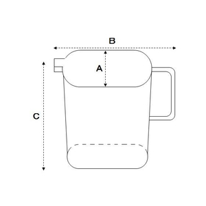 エスコ 計量カップ 1000ml FCX3097-EA991P-1-イメージ2