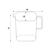 エスコ 計量カップ 1000ml FCX3097-EA991P-1-イメージ2