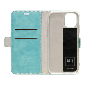 NATURALdesign iPhone 12/12 Pro用手帳型ケース STYLE NATURAL ターコイズ IP20_61-VS08-イメージ3