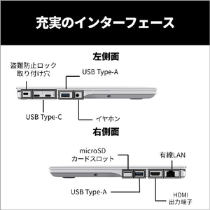 富士通 ノートパソコン FMV U77-L3W 14型WUXGA/ Ryzen AI 7/Radeon840M/メモリ16GB/約512GB SSD/WiFi 7 シルバーホワイト K0N60001JP-イメージ5