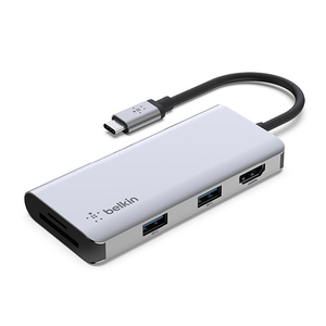 BELKIN USB-C 5-in-1マルチポートアダプター シルバー AVC007BTSGY-イメージ1