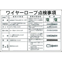 日本緑十字社 緑十字/クレーン標識 ワイヤーロープ点検事項  エンビ FC836GV-8148849