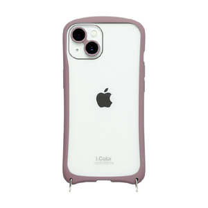 NATURAL design iPhone 15/14用背面型ケース i.Color カカオ IP23-61-ICSH05-イメージ2