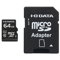 I・Oデータ microSDメモリーカード(SDカード変換アダプター付き)(64GB) MSDU1-64GR