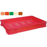 D-7 パン箱 浅型 レッド FCL0622-070492002