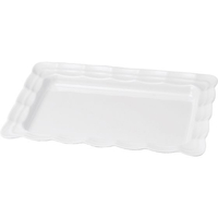 若泉漆器 ニューホワイト 波型長角皿 60cm FC924KY-0261630