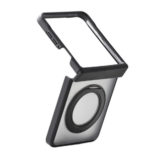 エレコム Galaxy Z Flip8用ハイブリッドケース MAGKEEP スタンドマット ブラック PM-G266MGSTCBK-イメージ2