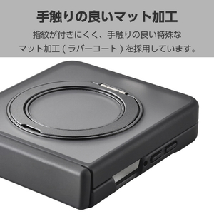 エレコム Galaxy Z Flip8用ハイブリッドケース MAGKEEP スタンドマット ブラック PM-G266MGSTCBK-イメージ5