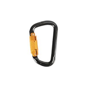 トラスコ中山 TRUSCO　ネジロック付カラビナ　線径10．5　110　ブラック TKNNL1111BK-イメージ1