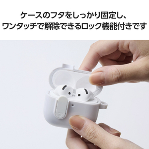 エレコム AirPods (第4世代)用 TOUGH SLIM Lock ホワイト AVA-AP06TSLWH-イメージ5