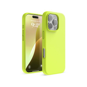 elago iPhone16Pro用シリコンケｰス ネオンイエロー EL_IPRCSSCS3_NY-イメージ1