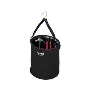 トラスコ中山 アタッチメント付電工バケツ Φ270×300 黒 FC950DS-4499280-イメージ1