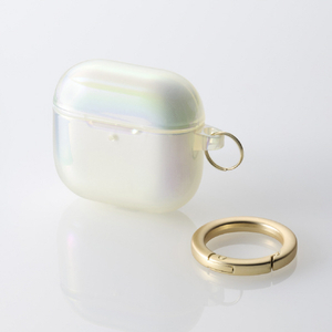 エレコム AirPods (第4世代)用 &me ソフトケース オーロラ クリアオーロラ AVA-AP06UCACR-イメージ2