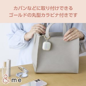 エレコム AirPods (第4世代)用 &me ソフトケース オーロラ クリアオーロラ AVA-AP06UCACR-イメージ8