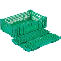岐阜プラスチック工業 RSコンテナーRS-MM33(薄型折りたたみコンテナー) 緑 FC801GT-8362414