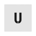 アイマーク ステンシル U 文字サイズ100×65mm FC335JD-8186107