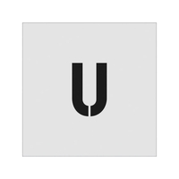 アイマーク ステンシル U 文字サイズ100×65mm FC335JD-8186107