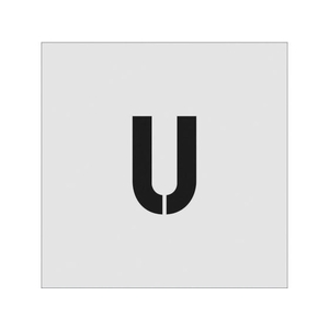 アイマーク ステンシル U 文字サイズ100×65mm FC335JD-8186107-イメージ1