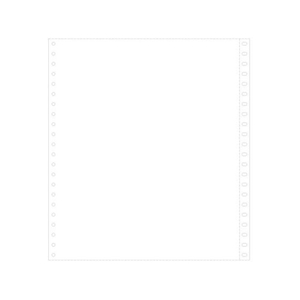 コンピュータ連続用紙 10×11白紙楕円 A式 2000枚 FCF246U-3E9011-イメージ1