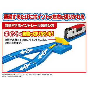 タカラトミー プラレール R-22 自動Y字ポイントレール (B)ブルー PLAR22ｼﾞﾄﾞｳYｼﾞﾎﾟｲﾝﾄﾚ-ﾙ-イメージ2