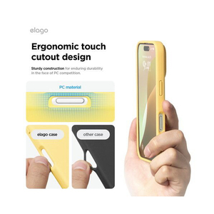 elago iPhone16Pro用シリコンケｰス イエロー EL_IPRCSSCS3_YE-イメージ7