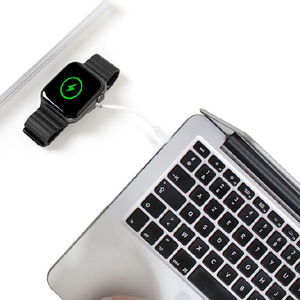 エアージェイ Apple Watch用 磁気5W充電ケーブル TYPE-C ホワイト MUJ-APWC1M WH-イメージ6