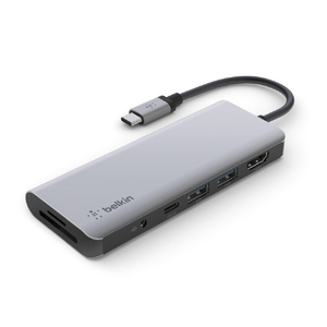 BELKIN USB-C 7-in-1マルチポートアダプター シルバー AVC009BTSGY BELKIN USB-C 7-in-1マルチポートアダプター シルバー AVC009BTSGY