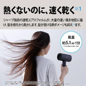 シャープ プラズマクラスタードライヤー Plasmacluster Beauty ブラック系ミッドナイトブラック IB-P80M-B-イメージ12