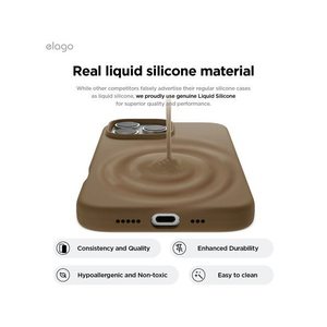 elago iPhone16Pro用シリコンケｰス ブラウン EL_IPRCSSCS3_BR-イメージ4