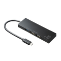 サンワサプライ USB Type Cコンボハブ(カードリーダー付き) ブラック USB-3TCHC16BK
