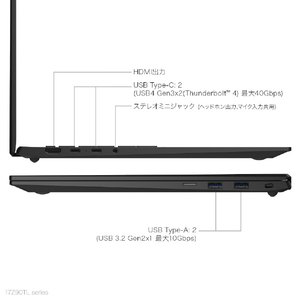 LG Electronics Japan ノートパソコン LG gram 17 オブシディアンブラック 17Z90TL-GU85J-イメージ12