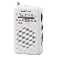 オーム電機 ポケットラジオ ホワイト RAD-P370S-W