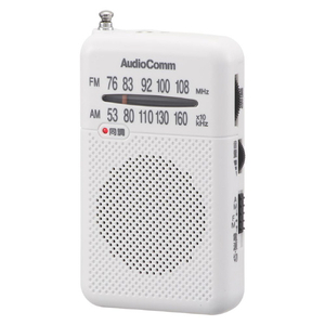 オーム電機 ポケットラジオ ホワイト RAD-P370S-W-イメージ1