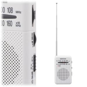 オーム電機 ポケットラジオ ホワイト RAD-P370S-W-イメージ3