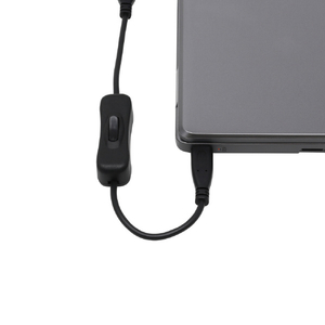 アイネックス PD100W対応 USB2．0 Type-C 電源スイッチケーブル 30cm ブラック U20CC-MF03P10S-イメージ4
