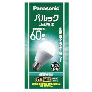 パナソニック LED電球 E26口金 全光束810lm(7．0W一般電球タイプ) 昼白色相当 パルック LDA7NGK6-イメージ1