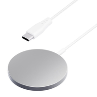 PGA マグネット式 ワイヤレス充電器 USB Type-C 一体型ケーブル [1．2m] ホワイト PG-MG12C02WH