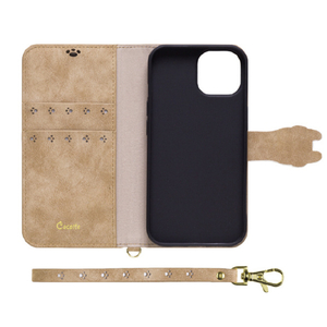 NATURAL design iPhone 15/14/13用手帳型ケース New Cocotte ベージュ IP23-61-COT05-イメージ3