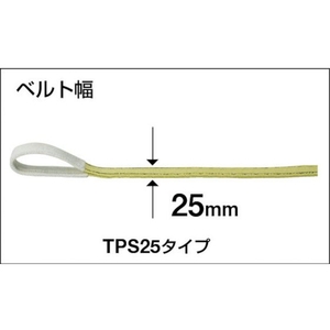 トラスコ中山 TRUSCO ポリエステルスリング JIS3等級 両端アイ形 25mm×4.5m FC665GY-3291049-イメージ2