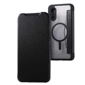 エレコム arrows We3用 ハイブリッドケース フラップ付 極限 MAGKEEP ブラック PM-F261MAGFPKBK-イメージ2
