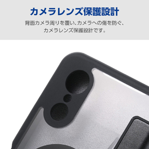 エレコム arrows We3用 ハイブリッドケース フラップ付 極限 MAGKEEP ブラック PM-F261MAGFPKBK-イメージ6