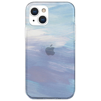 AKAN iPhone 13用ソフトクリアケース Blue pastel AK20985I13
