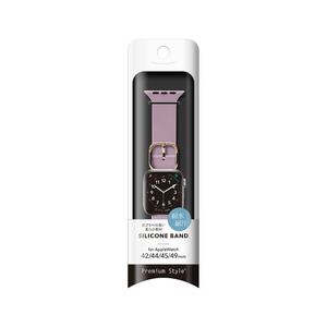 PGA Apple Watch 49/46/45/44/42mm用シリコンバンド パープル PGAW49SC04PP-イメージ2