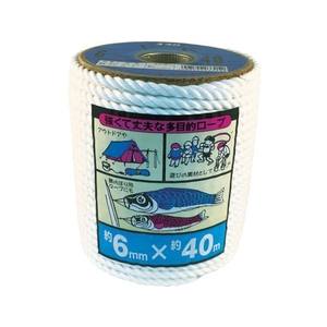 ユタカメイク ビニロンロープボビン巻 6φ×40m FC055GS-8291185-イメージ1